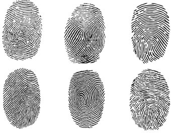 Huella dactilar SVG Clipart Páginas individuales Imprimibles Pegatinas de sublimación digital Grabado láser vectorial