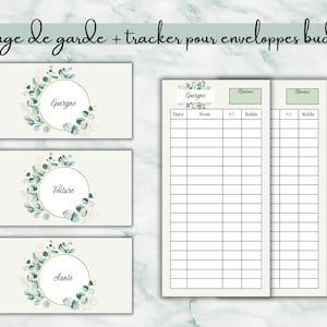 Cover pages + tracker for A6 budget envelopes - Printable - instant download - 15 categories + blank pages - budget planner