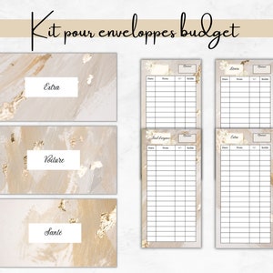 Cover pages and trackers for A6 budget envelopes - Printable - instant download - 15 categories + blank page - budget planner