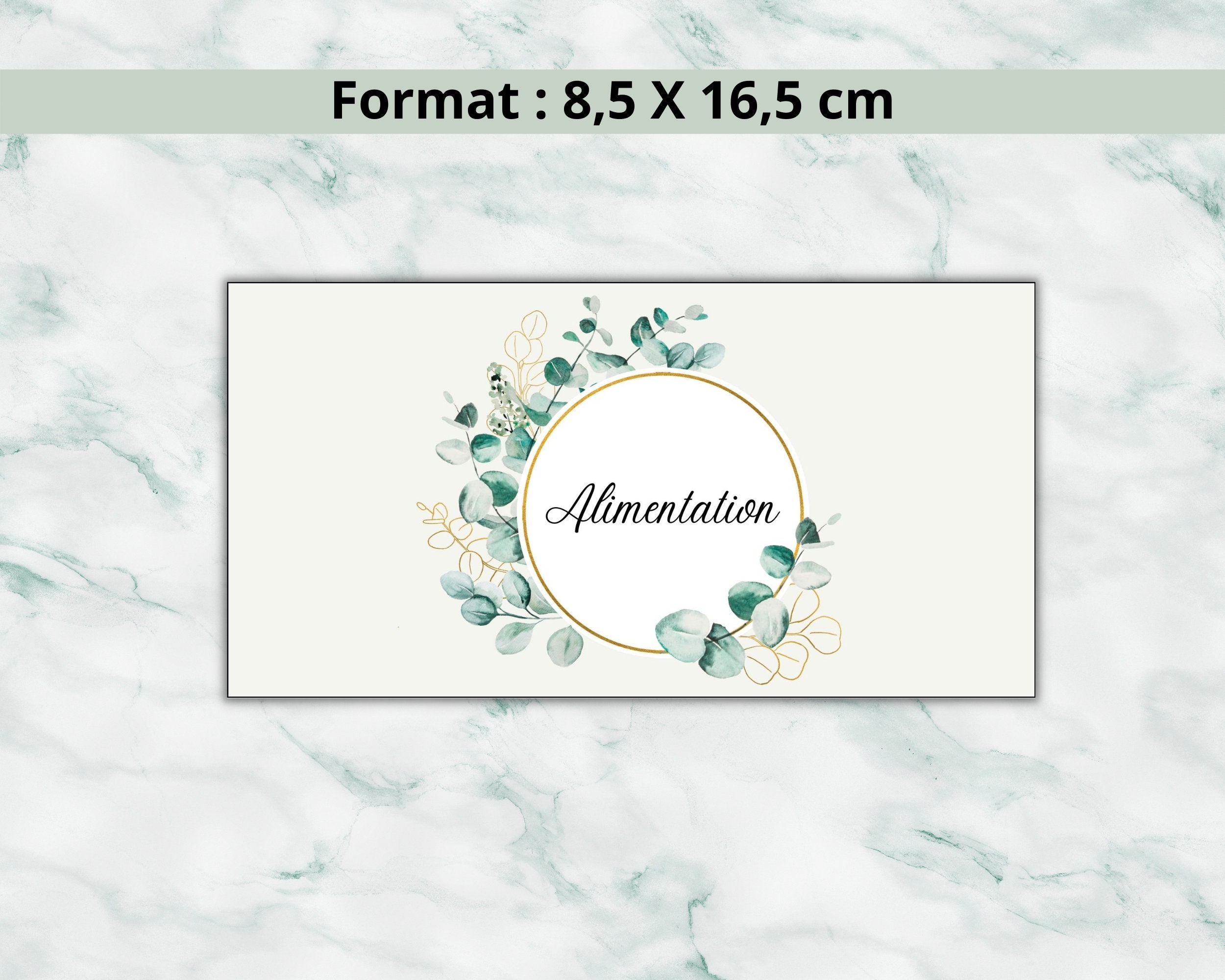 Pages de garde pour enveloppes budget A6 - eucalyptus - Imprimables