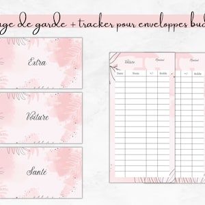 Cover pages + tracker for A6 budget envelopes - Printable - instant download - 15 categories + blank pages - budget planner