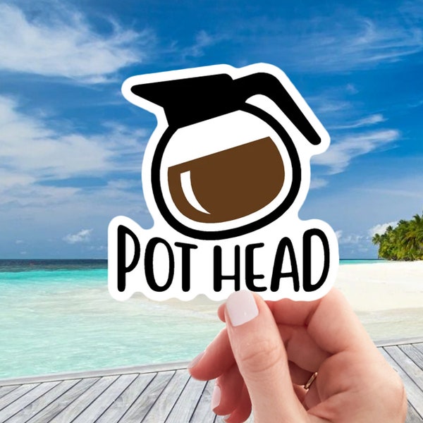 Pot Head Sticker  | Laptop Sticker | Water Bottle Sticker | Journal Sticker | Vinyl Sticker | Funny Sticker | Meme Sticker