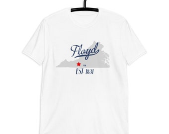 Floyd, VA EST 1831 Camiseta unisex de manga corta