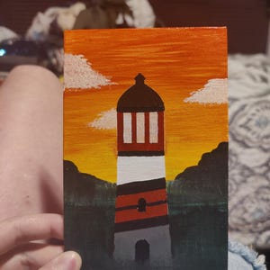 Lighthouse Acrylic Painting