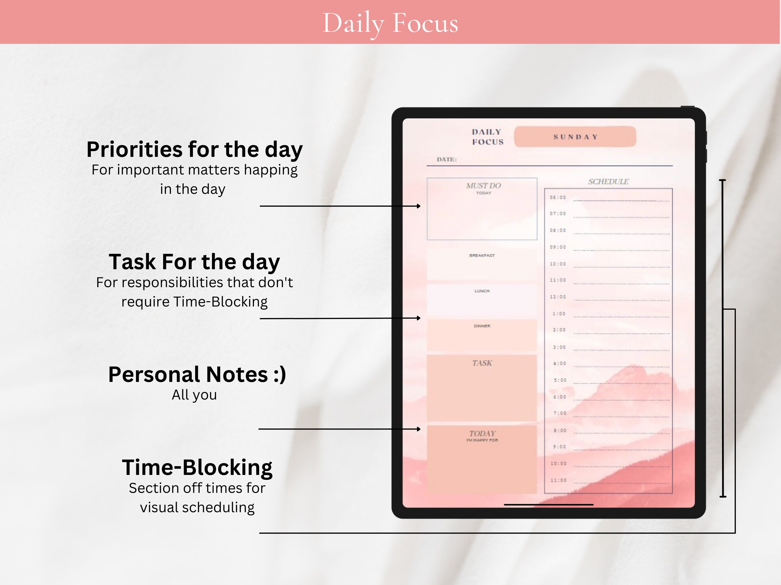 2023 ADHD Digital Planner Designed for Goodnotes, Notability on iPad ...