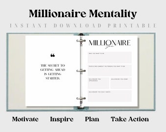 Millionaire Manifestation Journal , Law of Attraction Journal, Digital Manifestation Planner,  Law of Attraction Planner, Manifest Journal