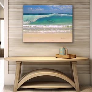 Snook in the Beach Break, Snook Painting, Stretched Canvas