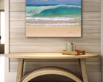 Snook in the Beach Break, Snook Painting, Stretched Canvas