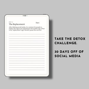 Social Media detox Challenge, Delete Social Media 30 Days, Journal Prompts image 2