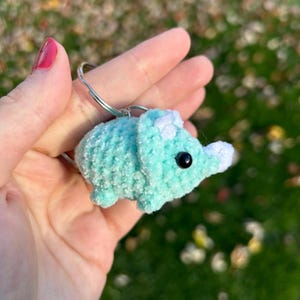 Crochet Dinosaur Keychain