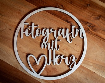 Personalized wooden wreath