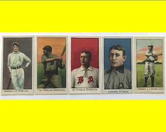 1909-11 Novelty Reprint American Caramel Baseball Cards Cy Young Ty Cobb Honus Wagner Shoeless Joe Jackson
