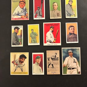 Ty Cobb Joe Dimaggio Babe Ruth 12-card Reprint Lot