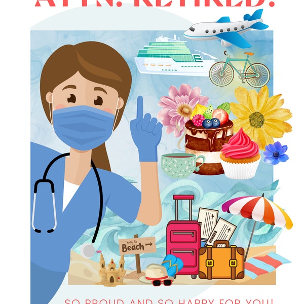 Nurse Retirement Note Card! - Card for Nurse Happy Retirement - Blank Inside