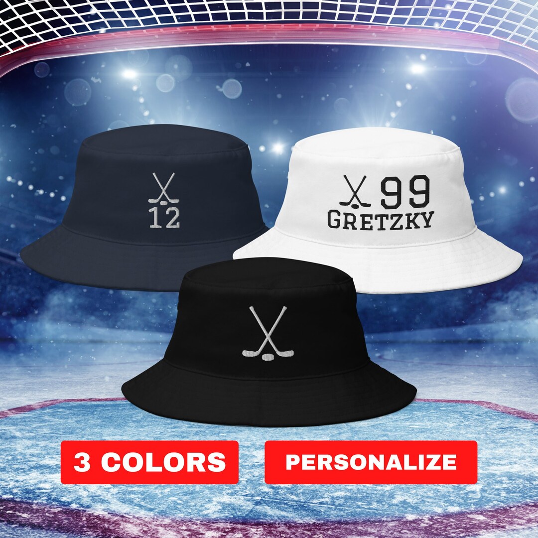 Hockey Bucket Hat Personalize Customizable Hockey Hockey Gift Hockey