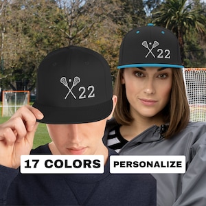 Lacrosse Snapback Hat | Lacrosse gift | Lacrosse Mom | Lacrosse Dad | Personalized | Lacrosse player | Embroidered | Snapback hat