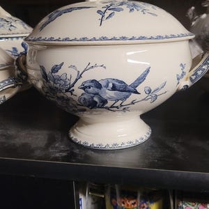 Favorite iron earth soup tureen from Sarreguemines Blue