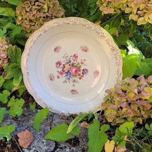 Sumptuous vintage Limoges porcelain dish from the Haviland manufacture. Ideal gift for women, fiancailes, wedding.