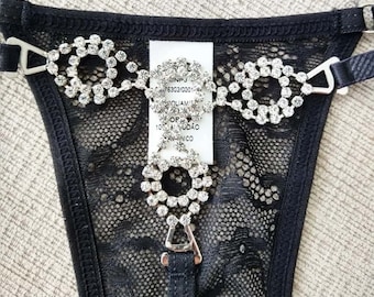 Spitzen-Tanga, Schmuck-Tanga, Spitzen-Höschen, Riemchen-Dessous, Sexy Spitzen-Tanga, Spitzen-Unterwäsche, Sexy Tanga, Schmuck-Dessous