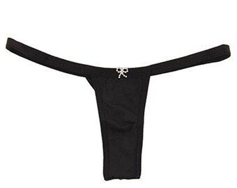 Schwarzes Höschen, schwarzer String, Sexy Höschen, Sexy Unterwäsche, Sexy Dessous, Mikrohöschen, schiere Dessous, sexy Geschenk für sie