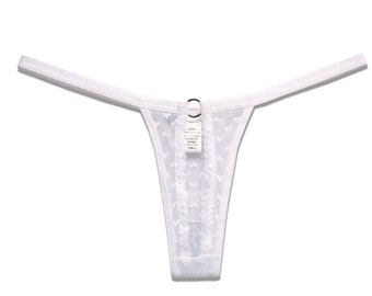 Weiß Höschen, Sexy Höschen, ouvert Höschen, Schiere Höschen, Transparente Höschen, Offene Höschen, Riemchen Dessous, Sexy String