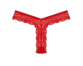 Weißer Spitzenhöschen, roter Spitzenhöschen, Sexy Höschen, Sexy Dessous, Spitzendessous, Brauthöschen, Erotischer String, Spitzenhöschen
