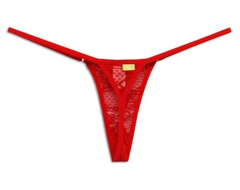 Sexy weißer Spitze String, transparente Dessous, schiere Spitze Höschen, Spitzen Tanga, Sexy Tanga Dessous, Spitze G String, sexy Spitze Tanga