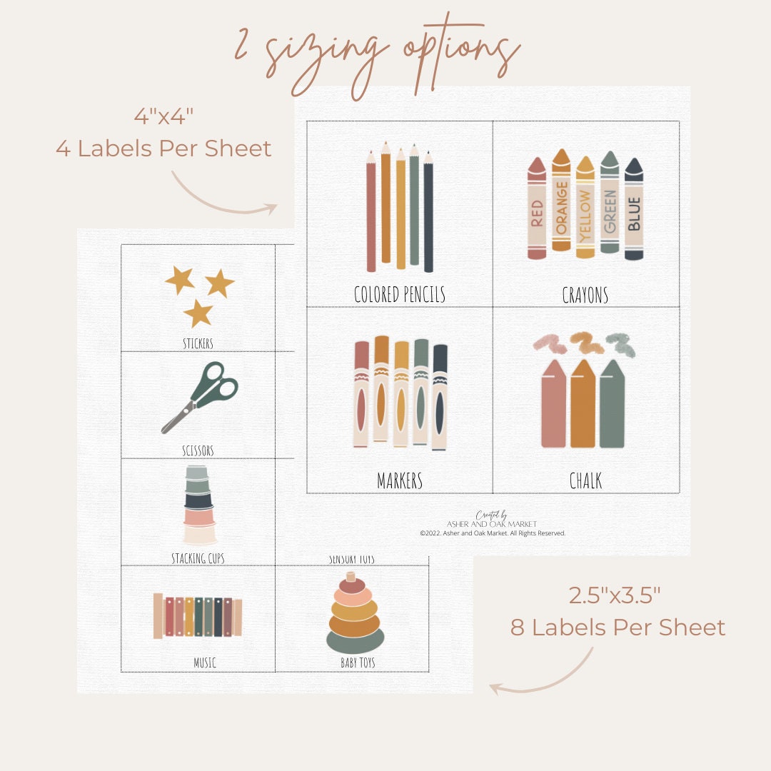 Printable Preschool Toy Storage Labels for Home or School - Etsy