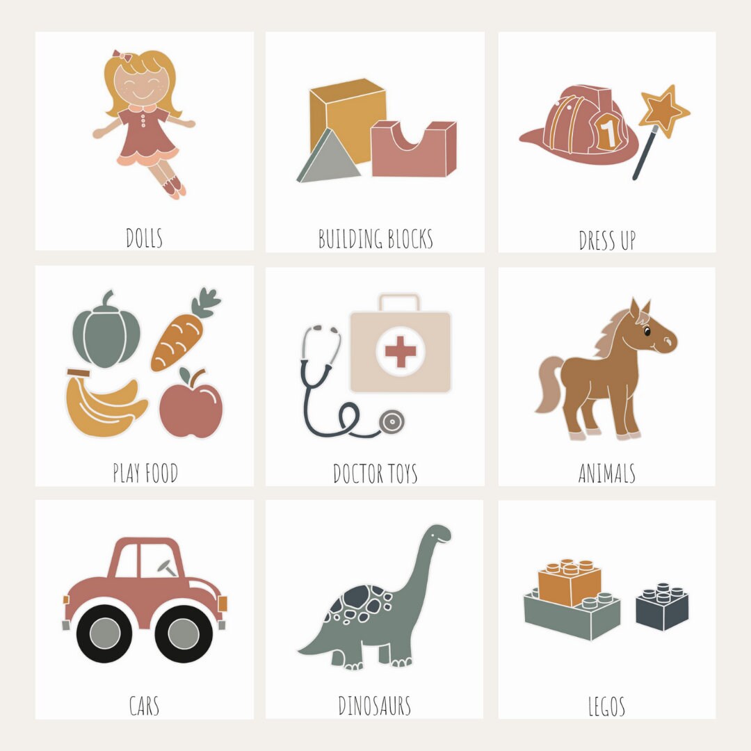 Printable Preschool Toy Storage Labels for Home or School - Etsy