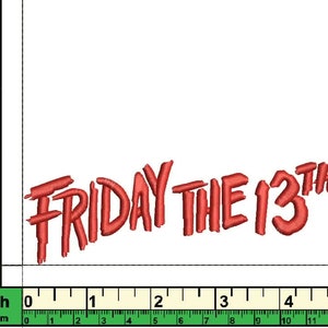 friday the 13th embroidery  file