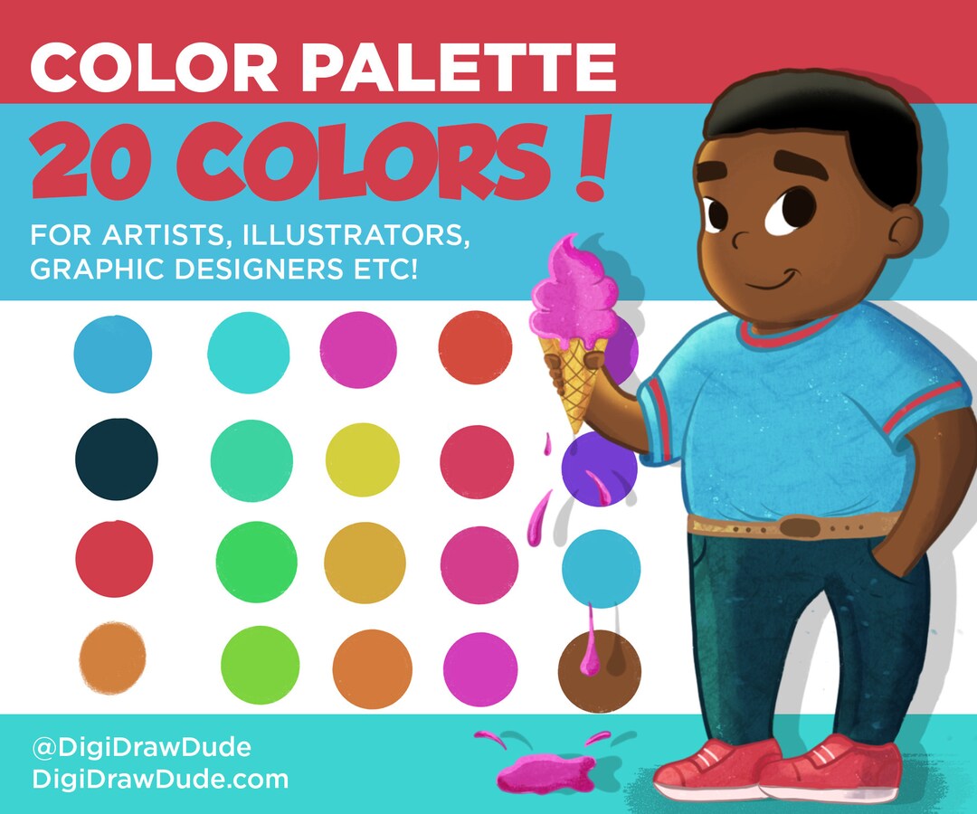 Color Palette for Drawing Painting Art - Etsy