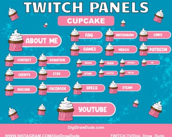 panneaux de contraction de cupcake . mignon. sucreries. dessert.