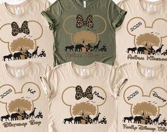 Disney World Custom Shirts, Disney 2025 Shirts, Animal Kingdom, Safari Family Matching Shirts, Disney Birthday Shirt, Disney Custom Name