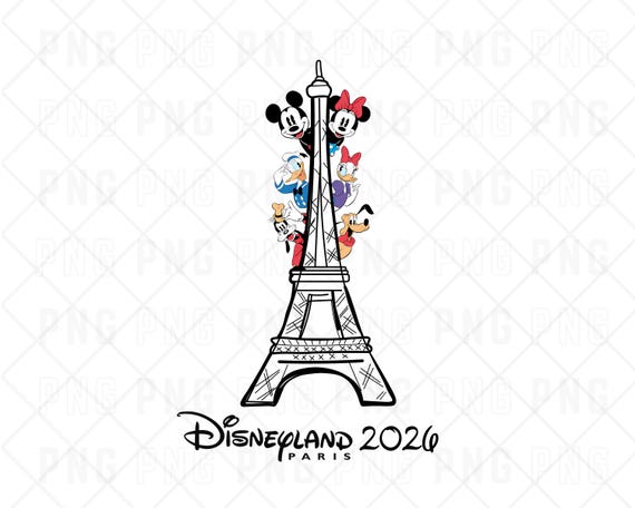 Disneyland Paris 2026 PNG, Eiffel Tower Mickey Minnie and Friends, Disney Paris Trip 2027