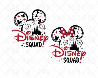 Disney Squad PNG, Minnie Mickey Head Disney fichier numérique, fichiers Png pour sublimation