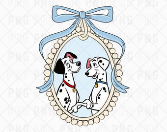 Coquette miroir Dalmatien PNG, Purdy et Pongo (téléchargement numérique)