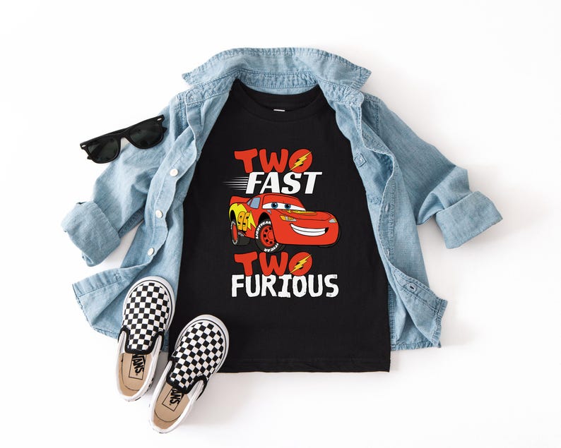 Two Fast Two Furious PNG, Cars 2nd Birthday, Lightning Mcqueen, Digital Download image 5