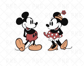 Classique Mickey Minnie Retro PNG (Téléchargement numérique)
