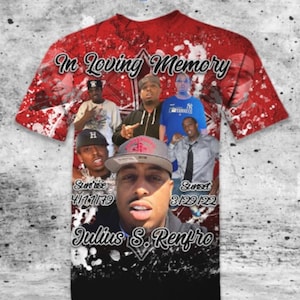 Personalized In Loving Memory Memorial T-Shirt Memorial 3D Custom Shirt