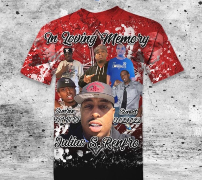 Personalized In Loving Memory Memorial T-Shirt Memorial 3D Custom Shirt