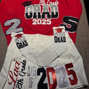 Senior Shirt/Skirt Combo - Senior Sets/ Grad Set Graduation Senior Outfit Set - Sweater & Skirt, Class of 2025/2026 School Spirit Apparel