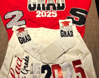 Custom Graduation Sweater & Skirt Set – Personalized Senior Outfit graduation, senior photos, and custom apparel Class of 2026,2027