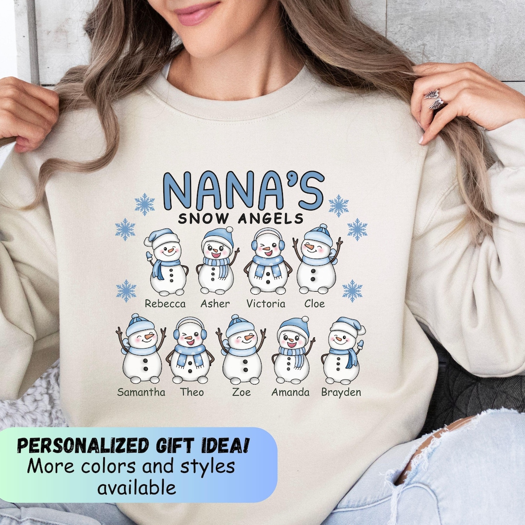 Personalized Grandma & Snowman Crystal Heart - Gift Idea For Grandma/Christmas - Up to 10 Grandkids - Christmas Is Just Better When We're With Our Grandkids