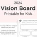 Vision Board Printable for Kids, Home Learning Activity, Kids Printable ...