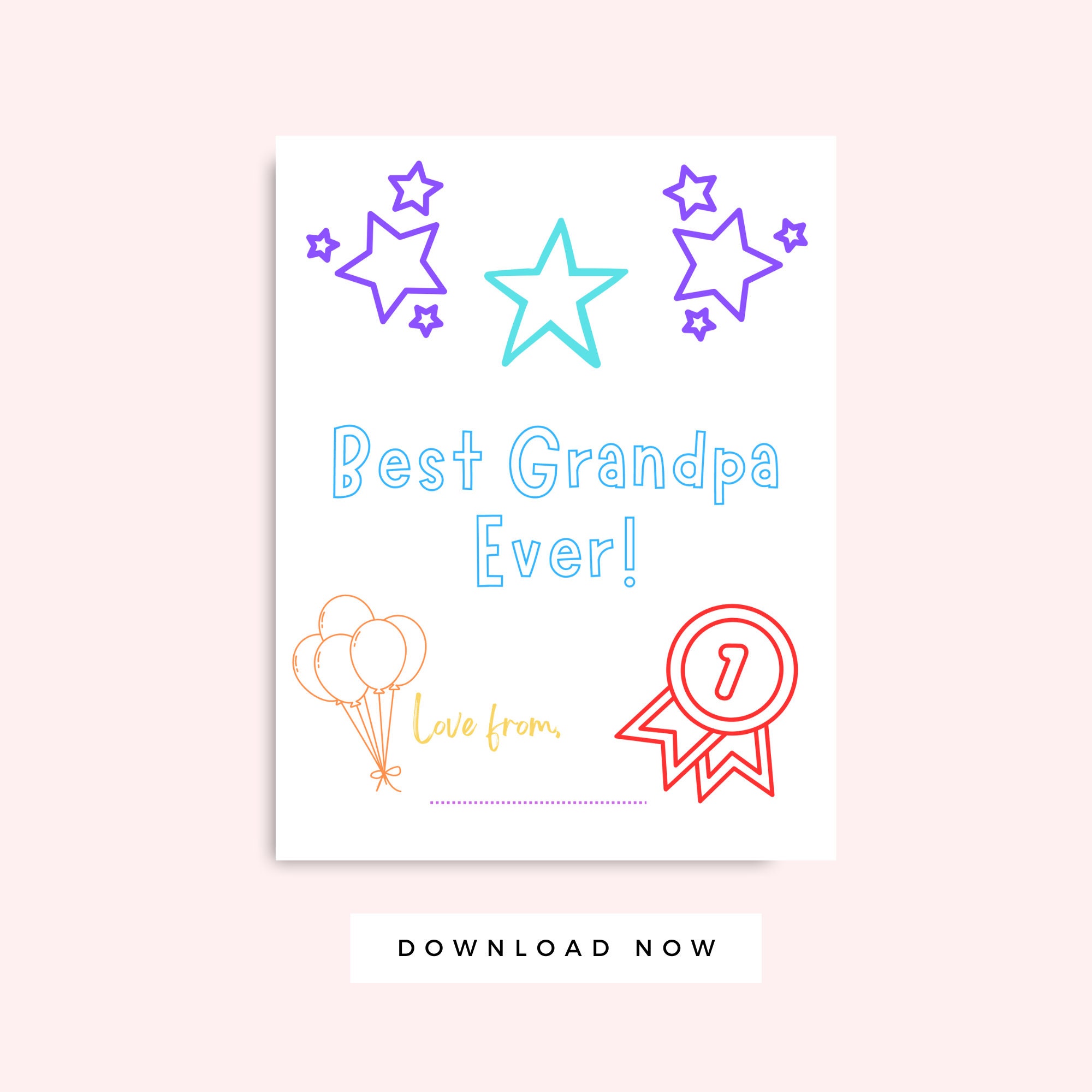 Grandparent s Day Printable Cards From Kids Gift From Etsy