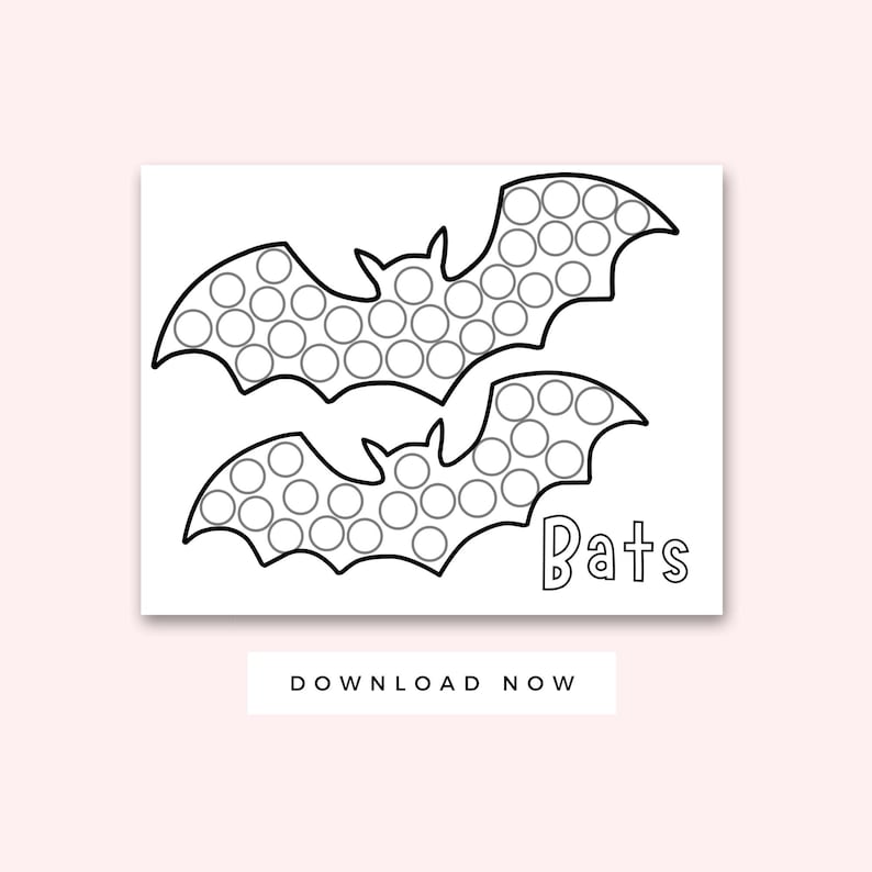 Bat Dot Marker Activity, Pumpkin Do a Dot Printable for Kids, Preschool ...