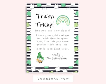 Leprechaun Printable Letter for Kids, Saint Patrick's Day Kid Activity ...