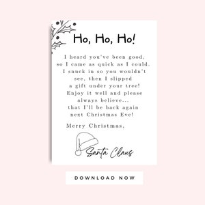 Carta do Papai Noel para crianças para impressão, cartão para impressão do Papai Noel para crianças no Natal, etiqueta de presente do Papai Noel de Natal, cartão do Papai Noel, preto e branco