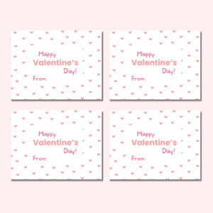 Happy Valentine&#39;s Day Card Printable, Instant Download Valentine&#39;s Day Cards, Classroom Valentine Cards for School, Friends Valentine Cards