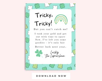 Leprechaun Letter for Kids Printable, Leprechaun Trap, Saint Patrick's ...